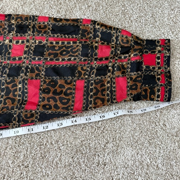 Vintage Anna and Frank Leopard Silk Blouse Size L - Picture 12 of 12